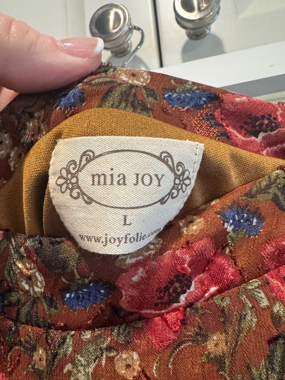 Mia Joy Floral Handkerchief Hem Boho Skirt - Picture 6 of 7